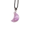 🌙💎 Pendentif Gemme – Croissant de Lune