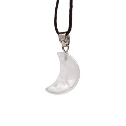 🌙💎 Pendentif Gemme – Croissant de Lune