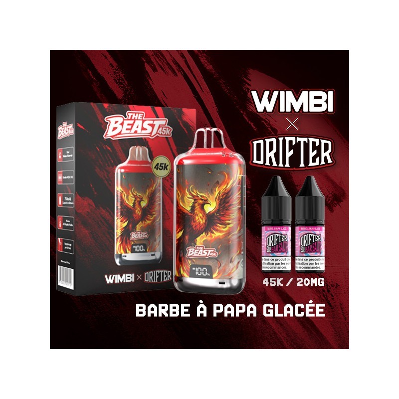 Kit The Beast 45K Eternal Fire 750mAh Wimbi X Drifter 20mg