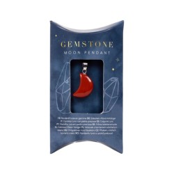 🌙💎 Pendentif Gemme – Croissant de Lune