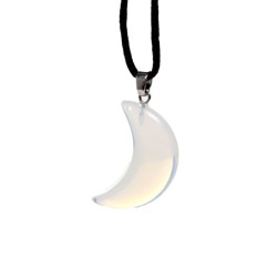 🌙💎 Pendentif Gemme – Lune