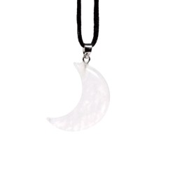 🌙💎 Pendentif Gemme – Lune