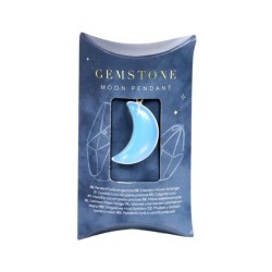 🌙💎 Pendentif Gemme – Lune