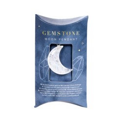 🌙💎 Pendentif Gemme – Lune
