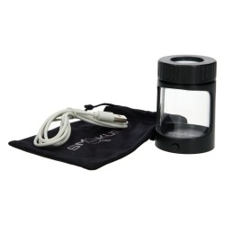 SMOKUS FOCUS HORIZON NOIRE | Pot Hermétique LED Rechargeable Loupe x5