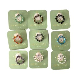 💎✨ Bague de Gemmes Rondes – 50 Pièces