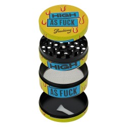 🌿🔥 Grinder Métal XL Smoking High As Fuck – 60 mm