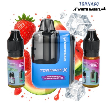 🍓🍉 PUFF WHITE RABBIT TORNADO X STRAWBERRY WATERMELON – 25 000 PUFFS