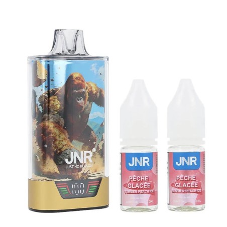 🍑❄️ PUFF GORILLA X JNR PÊCHE GLACÉE – 20 MG – 43 000 PUFFS