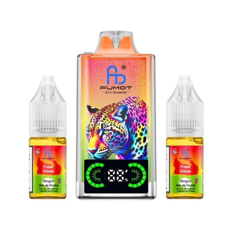 🍓❄️ PUFF FUMOT LEOPARD FRAISE GLACÉE – 20 MG – 40 000 PUFFS