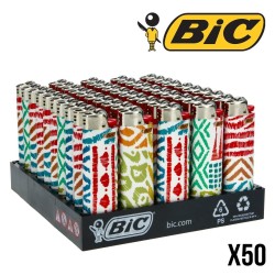 Briquet BIC Wax X50 | Boîte de 50 Briquets Décorés BIC