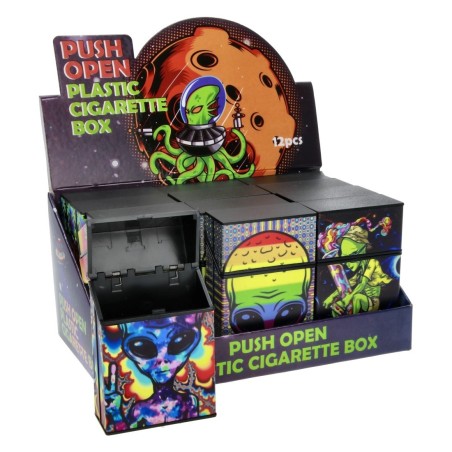 👽🚬 BOÎTE À CIGARETTES ALIEN TRIP – DISPLAY DE 12