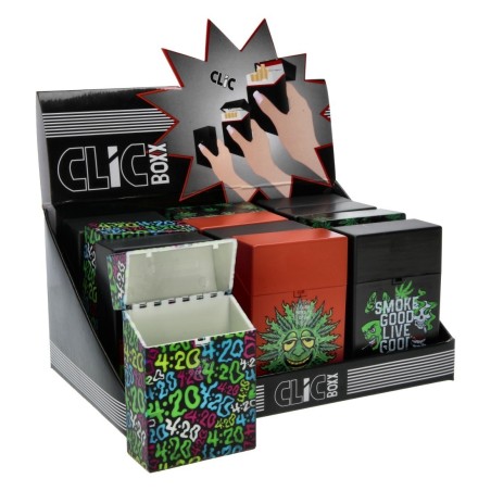 🍃🚬 BOÎTE À CIGARETTES LEAF DESIGN – DISPLAY DE 12