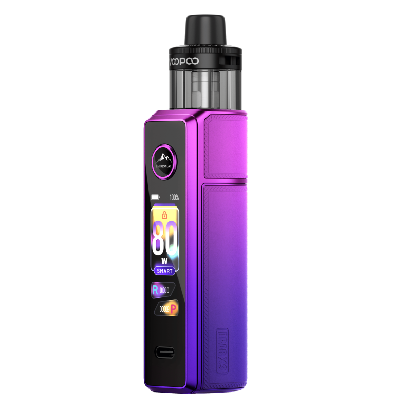 Kit Drag X3 Pod Aurora Purple Voopoo | Pod Mod 80W Tactile