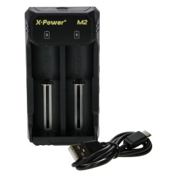 Chargeur pour Accus X Power M2 | Chargeur Double Emplacement pour Batteries Rechargeables | Shop Smoking
