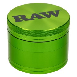 Grinder Alu RAW Green 4 Parties 56mm | Grinder Aluminium avec Tamis | Shop Smoking