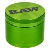 Grinder Alu RAW Green 4 Parties 56mm | Grinder Aluminium avec Tamis | Shop Smoking