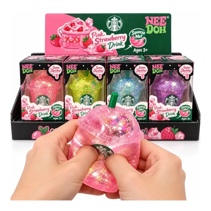 Squishy Cup à Paillettes – Rose, Bleu, Violet, Vert ✨