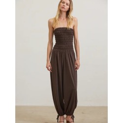 Combinaison Bustier Sans Bretelles Smockée | Shop Smoking