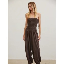 Combinaison Bustier Sans Bretelles Smockée | Shop Smoking