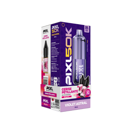 PIXL 50K Violet Astral Cerise Pétillante 20mg 2x10ml – Nic Salt