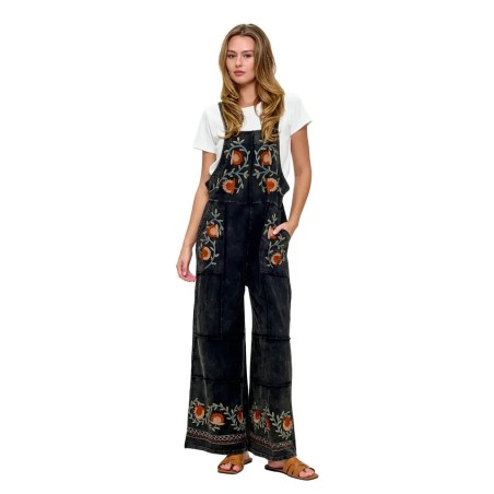 Salopette Hippie Brodée au Point de Chaînette | Shop Smoking