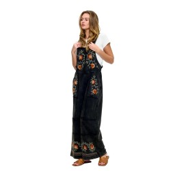 Salopette Hippie Brodée au Point de Chaînette | Shop Smoking