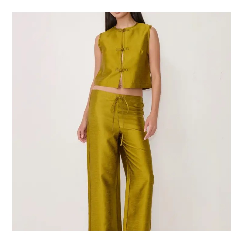 Pantalon Azura en Taffetas à Nouer – Style Chic | Shop Smoking
