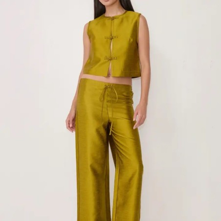 Pantalon Azura en Taffetas à Nouer – Style Chic | Shop Smoking