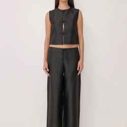 Pantalon Azura en Taffetas à Nouer – Style Chic | Shop Smoking