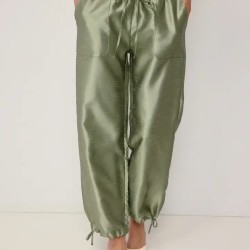 Pantalon Kylie en Taffetas à Cordon | Shop Smoking