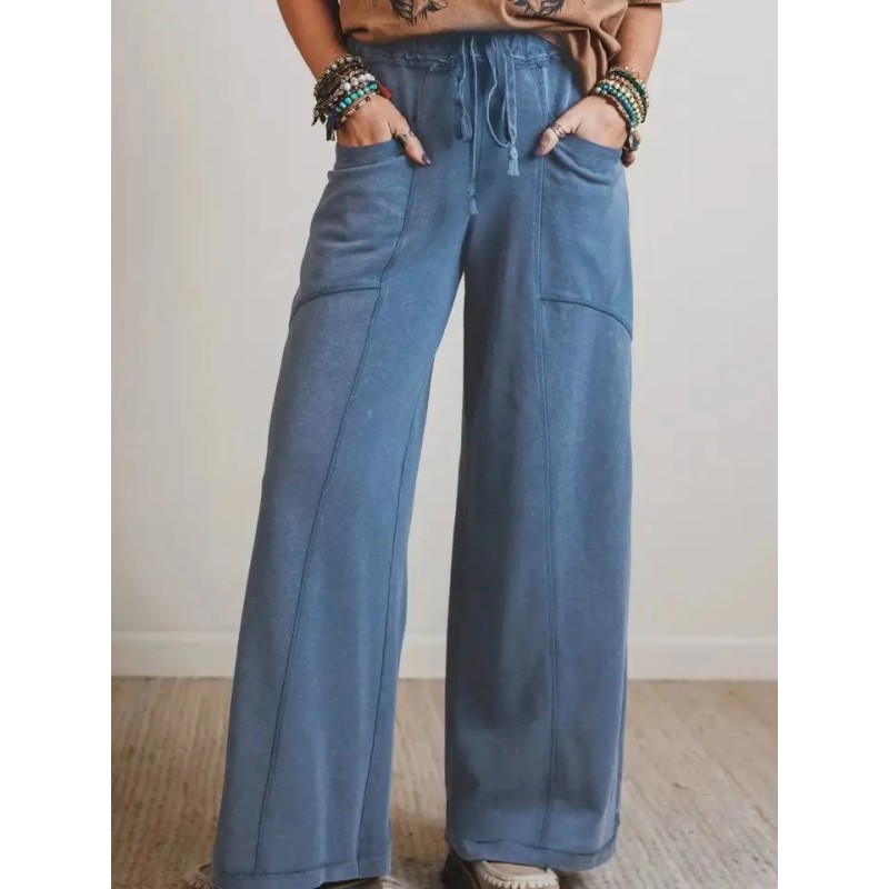 Pantalon Rétro Gris Fumé Taille Haute | Shop Smoking