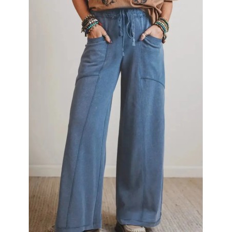 Pantalon Rétro Gris Fumé Taille Haute | Shop Smoking