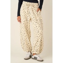 Pantalon Barrel à Imprimé Floral Discret | Shop Smoking