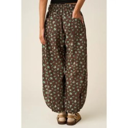 Pantalon Barrel à Imprimé Floral Discret | Shop Smoking