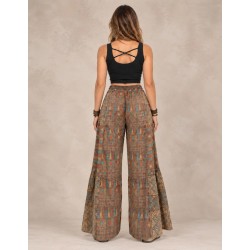 Pantalon Large en Coton Motif Mosaïque Bohème | Shop Smoking