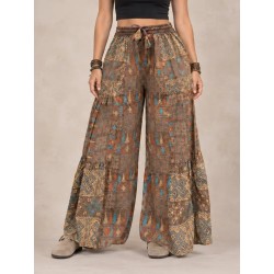 Pantalon Large en Coton Motif Mosaïque Bohème | Shop Smoking