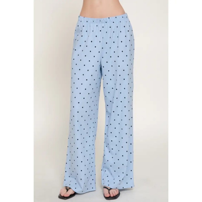 Pantalon Long Droit Imprimé à Pois | Shop Smoking