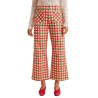 Pantalon Évasé Vichy de Noël en Coton Stretch | Shop Smoking