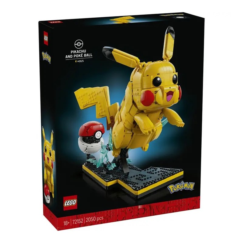 LEGO 72152 Pikachu et Poké Ball – Set Pokémon 2050 Pièces