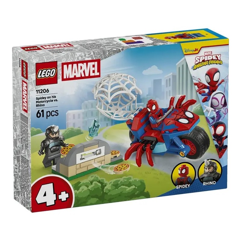 LEGO Marvel 11206 – Spidey Moto contre Rhino | 61 pièces