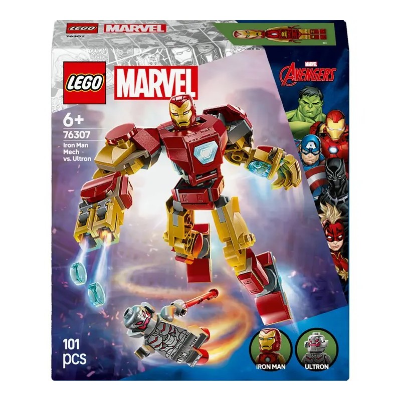 LEGO Marvel 76307 Robot Iron Man contre Ultron