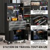 Servante d’atelier en acier noir à 3 tiroirs