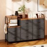 Commode 8 tiroirs en tissu avec station de recharge USB