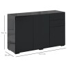 Buffet de Rangement Noir 2 Tiroirs et 3 Portes