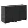 Buffet de Rangement Noir 2 Tiroirs et 3 Portes