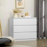 Commode 3 Tiroirs 80 × 39 × 73 cm – Meuble Épuré