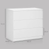 Commode 3 Tiroirs 80 × 39 × 73 cm – Meuble Épuré