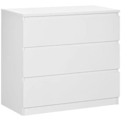 Commode 3 Tiroirs 80 × 39 × 73 cm – Meuble Épuré