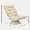 Fauteuil Relax Beige Capitonné – Design Élégant et Confortable